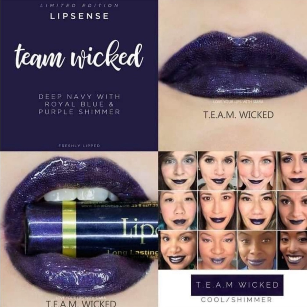 NWT LipSense By SeneGence Team Wicked Long Lasting Liquid Lip Color